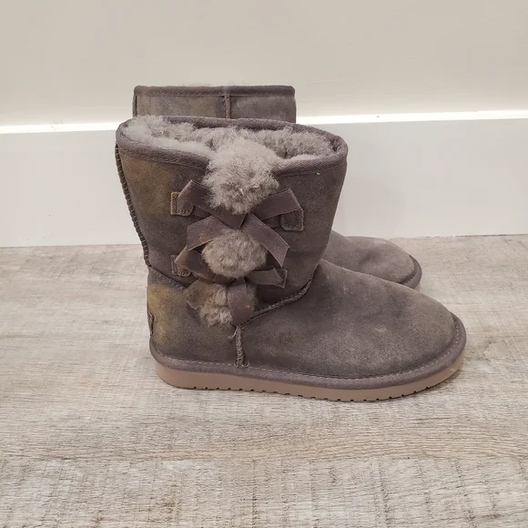 Koolaburra By Ugg Women's Gray Victoria Short Boot Size 6 $100 - Picture 3 of 9